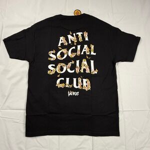 Anti Social Social Club x Sad Boyz Butterfly Floral Graphic T-Shirt Black Large